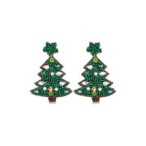 Meilleur Design Argent Citrouille Crâne Boucles D'oreilles Plaqué Or avec des Herbes Numéro Forme Diamant En Gros Accessoires De Noël Inde - Product Image 4