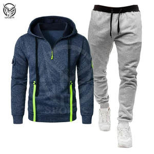 Servicio OEM, Conjunto Deportivo de Dos Piezas para Hombre, Estilo Casual, Sudadera con Capucha, Diseño Moderno, Felpa Lisa, 100% Poliéster, Venta al Por Mayor - Product Image 4