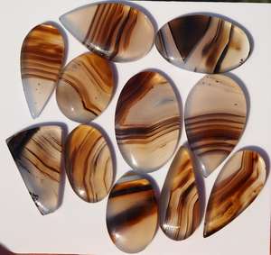 Montana Agate Natural High Quality Smooth Cabochon Customizable Fine Jewelry <b>Creation</b> Earthy Pattern <b>Beauty</b> Timeless Classic - Product Image 1