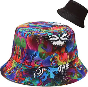 Sublimated Custom Adult Cotton Printed Embroidered <b>Bucket</b> <b>Hats</b> Wide Brim Blank Round <b>Hat</b> Solid Casual <b>Bucket</b> <b>Hat</b> - Product Image 1