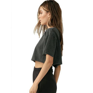 Venta caliente de buena calidad de moda Crop Tops impresión personalizada camisetas mujeres - Product Image 2