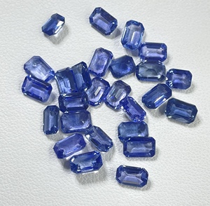 Zafiros Azules Naturales de Primera Calidad, 100% Naturales, Calentados, Corte Octogonal de 6x4 mm, Color Azul Aciano, Piedras Preciosas Sueltas para Joyería - Product Image 2