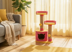High Quality Amistar Candy <b>Cat</b> Castle <b>Cat</b> Tree with 3 Levels Eco-Friendly & Durable Carton Packed <b>for</b> Indoor Use-All Sizes - Product Image 5