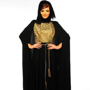 Ropa DE BODA estilo mujer árabe saudita abaya negra con tela de primera calidad - Product Image 1