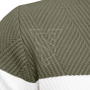 Meilleures ventes Sweat-shirt tricoté coupe ajustée et confortable pour homme, vêtements d'hiver décontractés avec motif uni - Product Image 3