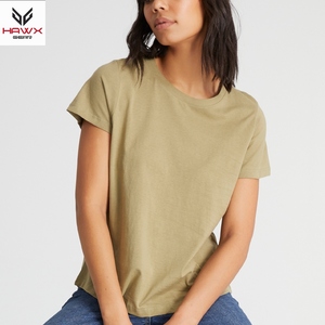 Diseñe su propio logotipo Camiseta de mujer Camiseta de cuello redondo Camiseta de mujer Street Wear Camiseta para mujer Venta en línea - Product Image 6