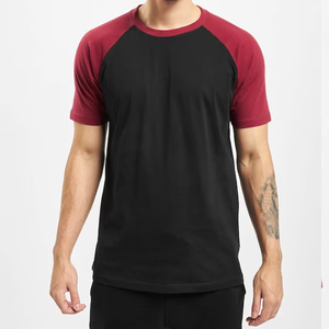 Fabricant OEM T-shirt à manches courtes raglan et col ras du cou pour hommes personnalisé 100% coton T-shirts raglan à manches courtes de couleur contrastée pour hommes - Product Image 5