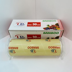 Produit chaud 2025 Offre Spéciale PVC Cling Wrap Film Alimentaire Jumbo Rouleau pour Alimentaire En Plastique Wrap Alimentaire Film 30cm * 350m * 10mic Transparent - Product Image 1