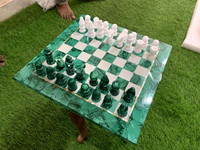 Table d'échecs artisanale en marbre avec incrustations de pierres semi-précieuses, durable, imperméable, moderne, pour hôtel, salon, chambre, appartement, bureau à domicile