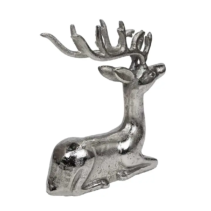 Alumínio cervos Showpiece para Home Decor Tabela Artefato Show Piece Center Metal Artefato Deer hiran Atacado Fornecedor 2023