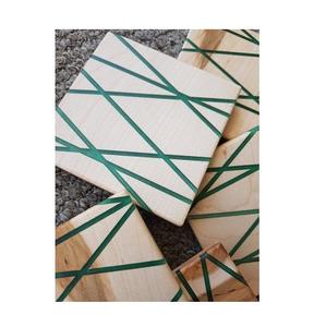 ea Cup <b>Coaster</b> Wooden Resin <b>Coaster</b> Set for Drink Square Pine and Resin <b>Heat</b> Insulation Elegant Mats & Pads Kitchen living Room - Product Image 2