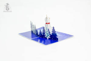 X Mas <b>Handmade</b> Luxury 3D Pop <b>Christmas</b> Gift <b>Card</b> Artificial Paper Handicraft Souvenir Merry <b>Christmas</b> - Product Image 4