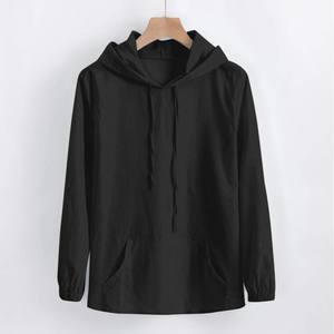 เสื้อฮู้ดผ้าฟลีซแบบสวมหัวสำหรับผู้ชายทรงเข้ารูปปกติเสื้อสวมหัว100% ผ้าฝ้ายสำหรับฤดูหนาวสินค้า100% - Product Image 3