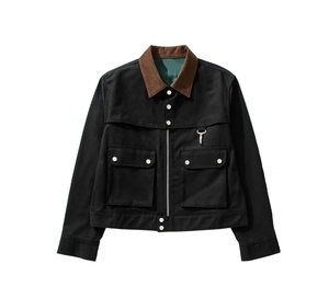 Custom Winter <b>Canvas</b> <b>Jackets</b> for Men Turn-down Collar Embroidery Windproof Breathable Thick Workwear Outdoor <b>Jacket</b> - Product Image 3