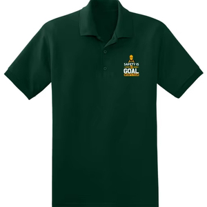 เสื้อยืดสำหรับผู้ชายเสื้อโปโลพิมพ์ลายด้านหน้า/ปักลายเป็นมิตรต่อสิ่งแวดล้อมเสื้อยืดกอล์ฟถักด้วย GSM หนา - Product Image 1