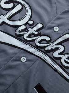 Camiseta de béisbol Hip Hop personalizada para hombre, diseño con estampado de números, rayas, poliéster transpirable, softbol, Camiseta deportiva clásica para adultos - Product Image 5