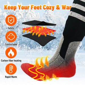 Chaussettes chauffantes électriques d'hiver à commande par application personnalisée, batterie rechargeable, pour hommes et femmes - Product Image 3