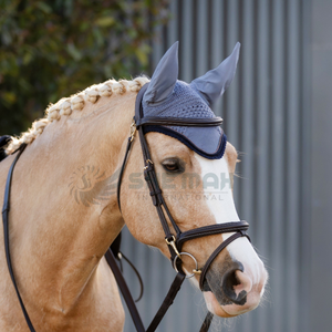 Premium Pakistan fait cheval oreille Bonnet léger respirant lavable Crochet mouche voile Design élégant pour un usage équestre - Product Image 6