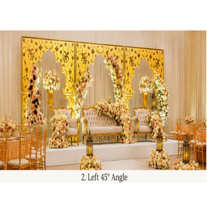 Custom Made Wooden Pakistani Wedding Stage Frames London Event Decor Moroccan Wedding <b>Mirror</b> Wall <b>Panels</b> For Reception Stage - Product Image 1