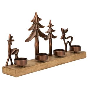 Porte-bougie de Noël en bois blanc de qualité supérieure sur base en bois naturel Décoration de table moderne et festive pour bougies chauffe-plat Prix raisonnable - Product Image 3