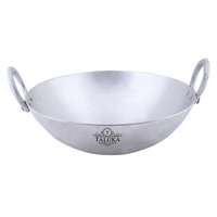 Wok en aluminium de fabrication indienne 77 OZ pour cuisine, maison, restaurant, Kadai en aluminium
