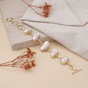 Luxurious Women Pearl <b>Bracelet</b> Gold Handcrafted Elegant Timeless Jewelry Perfect Gift for Women Daily Wear and Special Occasions - Product Image 3