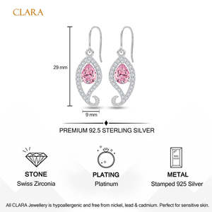 Boucles d'oreilles pendantes en argent sterling 925 de qualité supérieure pour femmes et filles, accessoire de mode - Product Image 5