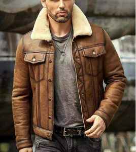 Chaqueta bomber de cuero de vaca para hombre, ropa de abrigo elegante, diseño vintage, abrigo de invierno duradero, ropa de calle informal de ajuste cálido, moda personalizada - Product Image 6