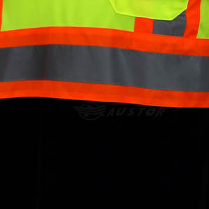 Camiseta de Seguridad Reflectante de Alta Visibilidad ANSI Clase 1 con Logotipo Personalizado para Trabajo de Construcción - Product Image 4