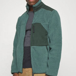 Abrigo polar personalizado de invierno y exterior de color sólido para hombre, chaqueta de Sherpa con cremallera completa y bolsillos, chaqueta de lana cálida para hombre - Product Image 3