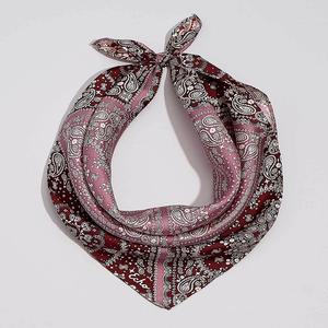 handmade High Quality <b>Square</b> Bandana Custom Logo Printed Cotton Polyester Headwear Shawl in Chiffon Fabric - Product Image 3