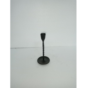 Iron Handmade Candlestick Holder Black Creates Sculptural Masterpiece Light Bold Lines Calm Tones Nordic Home Decoration - Product Image 1