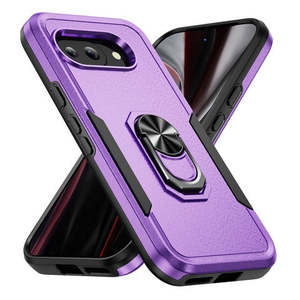 Funda Híbrida de Doble Capa para Google Pixel 9A 2025 con Anillo Magnético y Soporte, Color Morado - Product Image 1