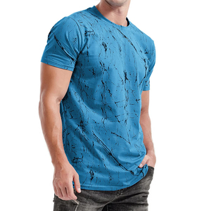 Camiseta con estampado de sublimación para hombre de poliéster 100%, servicio OEM de secado rápido transpirable de alta calidad, logotipo de diseño personalizable barato - Product Image 3