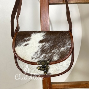 New Women's Hair on Cowhide Leather Handbag Crossbody Bag Purse Shopping Bag Hot Selling Unique Design Handmade Bag Gift for Her - Product Image 1