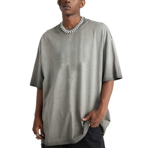 Camiseta de Algodón Premium para Hombre, Estilo Urbano, Corte Holgado, Venta al por Mayor para el Mercado Europeo, Camiseta de Algodón Lisa para Hombre, Alta Calidad de Exportación - Product Image 3