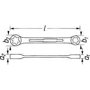 ประแจหกเหลี่ยมแบบกล่องคู่ Hazet TORX ดีไซน์ตรง - Product Image 2