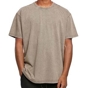Meilleure vente vêtements personnalisés pour hommes délavés à l'acide t-shirts unis grande taille 100% coton poids lourd 210gsm t-shirt sonnerie - Product Image 5