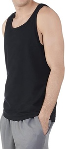 Camiseta sin mangas personalizada de algodón 100 para hombre, blanca, negra y gris, precio al por mayor, camiseta sin mangas transpirable de secado rápido de Bangladesh - Product Image 6