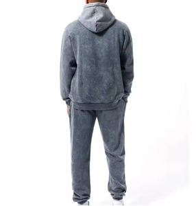 ชุดวอร์มลำลองผู้ชายคุณภาพดีที่สุด ลายวินเทจสไตล์ฮิปฮอป ผ้าฟลีซคอฮู้ด 100% ผ้าฝ้าย สำหรับฤดูหนาว - Product Image 6