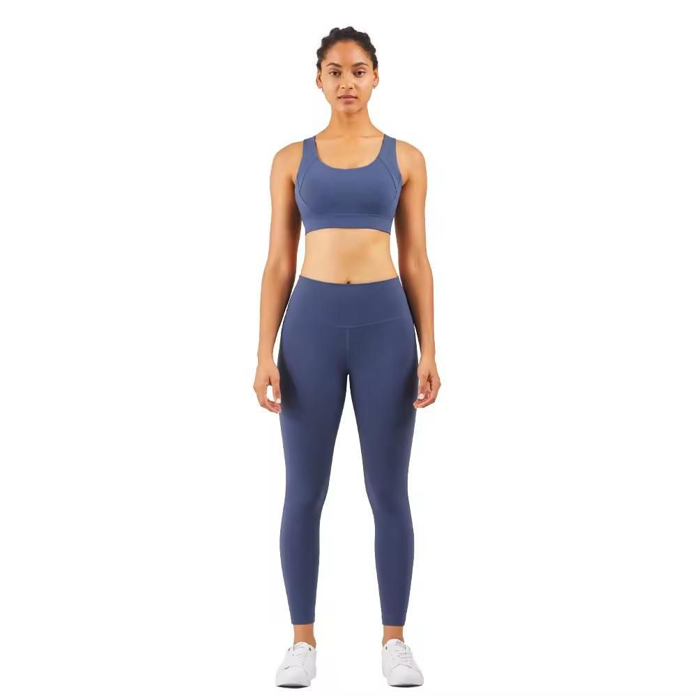 Women's Sports Bras Support Large Halter Strapless Breathable Wire Free Seamless Yoga Tops Double Removable Padded Button Cup