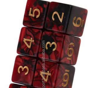 ลูกเต๋าพลาสติก16มม. ทำมือพิมพ์ลายจุดลูกเต๋า D6สำหรับเกมกระดานลูกเต๋าอะคริลิคเรซินสำหรับคาสิโน - Product Image 2