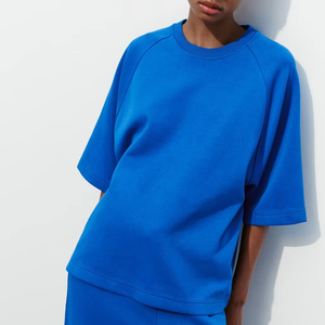 Venta caliente camiseta de mujer de manga corta de gran tamaño ropa informal cuello redondo perfecta camiseta de entrenamiento de moda para mujer - Product Image 3