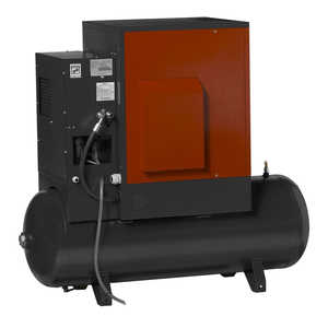 Compresseur d'air rotatif à vis silencieux de 10 CV, 230 volts, triphasé, avec sécheur, doté de vannes de régulation, garantie de 3 ans - Product Image 2