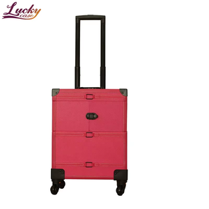 <span class=keywords><strong>Valise</strong></span> à cosmétiques en cuir PU personnalisée <span class=keywords><strong>Valise</strong></span> à roulettes multifonctionnelle pour le <span class=keywords><strong>rangement</strong></span> des bijoux - Product Image 1