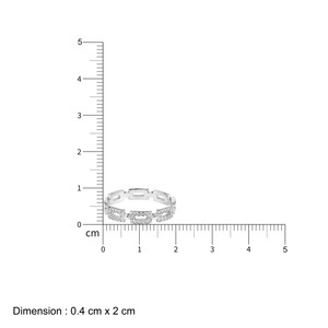 Glimmery, anillo de eslabones de Plata de Ley 925, anillo de declaración de eslabones cubanos para compromiso de boda o regalo, joyería de precio al por mayor - Product Image 3