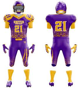 Uniforme de Fútbol Americano Personalizado, Pantalones y Camiseta con Diseño Sublimado, Juego Completo, Fabricación Directa de Fábrica OEM ODM, MOQ Bajo - Product Image 1