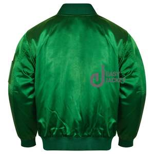 แจ็กเก็ตบอมเบอร์สำหรับผู้ชายเสื้อแจ็กเก็ตผ้าซาตินมหาวิทยาลัยสำหรับฤดูหนาวออกแบบได้ตามต้องการ - Product Image 6