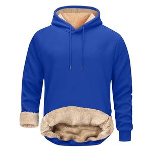 Hoodies pour hommes sweat à capuche doublé polaire épais pull d'hiver chaud sweat à capuche décontracté coupe-vent vêtements masculins - Product Image 1