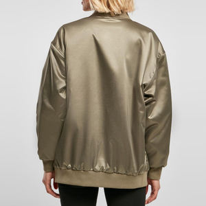 2025 nouveauté veste universitaire en Satin personnalisée fournisseur direct d'usine veste bombardier en Satin pour femmes à la mode et confortable - Product Image 2
